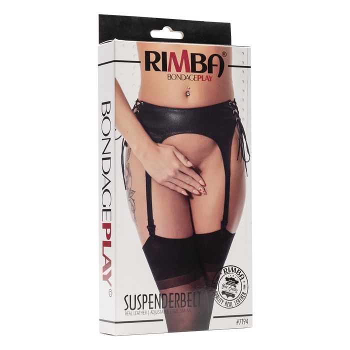 Rimba - Leren Jarretelgordel - Met Veters Zijkant-Erotiekvoordeel.nl