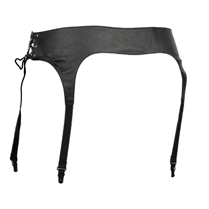 Rimba - Leren Jarretelgordel - Met Veters Zijkant-Erotiekvoordeel.nl