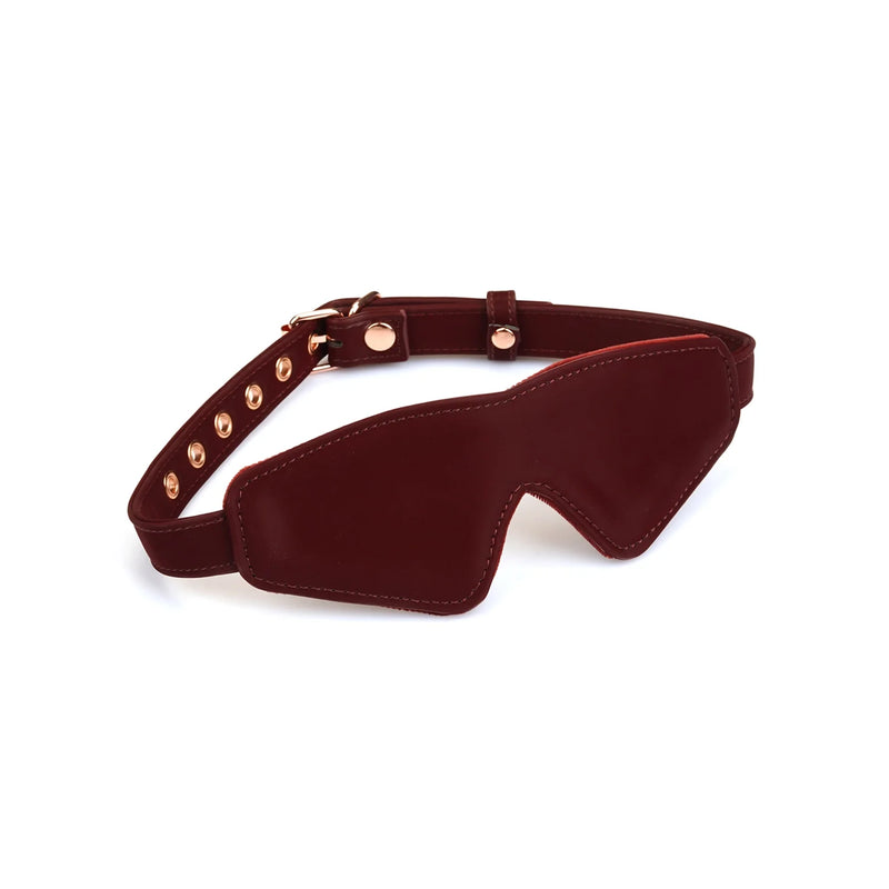 Liebe Seele - Metallic Shade Red - Vegan PU Lederen Blinddoek - Rood/Rosé Goud-Erotiekvoordeel.nl