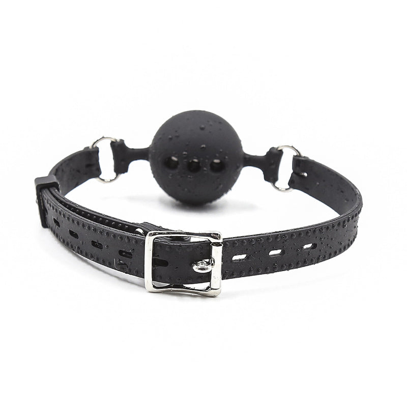 Smart Moves - Ball Gag met Ademgaten - Maat M - Zwart-laced-up.nl