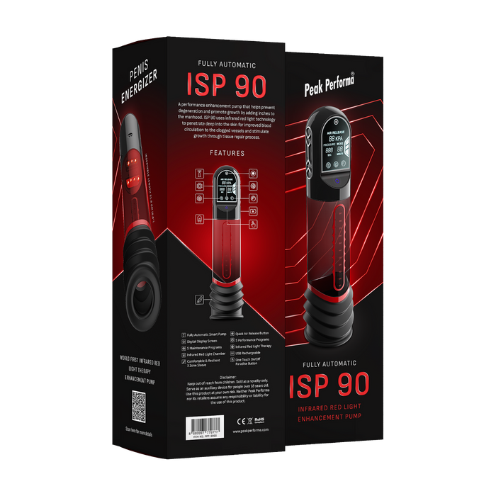 Peak Performa - ISP 90 - Penispomp met Infrarood Licht - Bevordert Groei-Erotiekvoordeel.nl