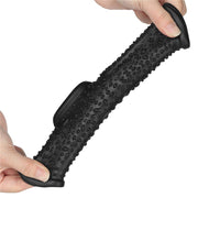 LoveToy - Drip Knights Ring - Vibrerende Penis en Scrotum Sleeve - Ø 2,8 cm - Zwart-laced-up.nl