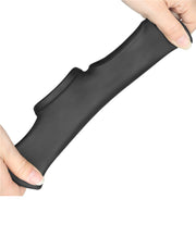 LoveToy - Silk Knights Ring - Vibrerende Penis en Scrotum Sleeve - Ø 2,8 cm - Zwart-laced-up.nl