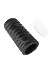 LoveToy - Wave Knights Ring - Vibrerende Penis Sleeve - Ø 3,7 cm - Zwart-laced-up.nl