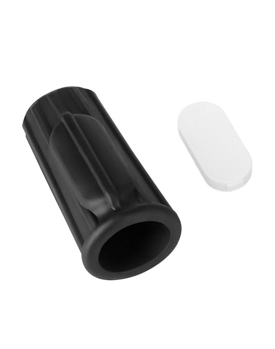 LoveToy - Ridge Knights Ring - Vibrerende Penis Sleeve - Ø 3,7 cm - Zwart-Erotiekvoordeel.nl