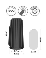 LoveToy - Ridge Knights Ring - Vibrerende Penis Sleeve - Ø 3,7 cm - Zwart-laced-up.nl