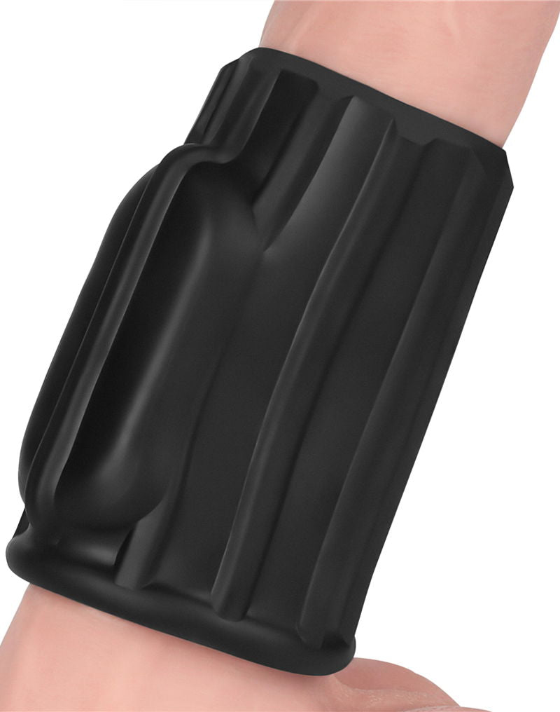 LoveToy - Ridge Knights Ring - Vibrerende Penis Sleeve - Ø 3,7 cm - Zwart-laced-up.nl