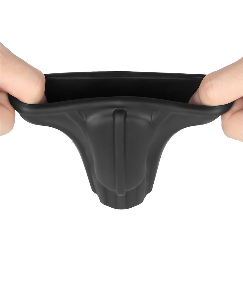 LoveToy - Ridge Knights Ring - Vibrerende Penis Sleeve - Ø 3,7 cm - Zwart-laced-up.nl