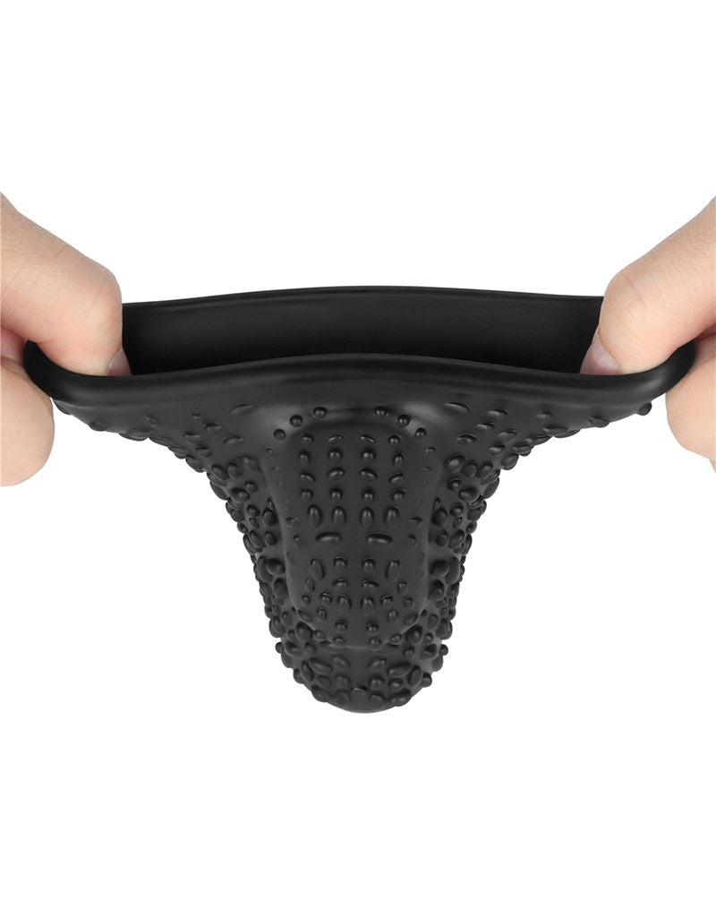 LoveToy - Drip Knights Ring - Vibrerende Penis Sleeve - Ø 3,7 cm - Zwart-laced-up.nl