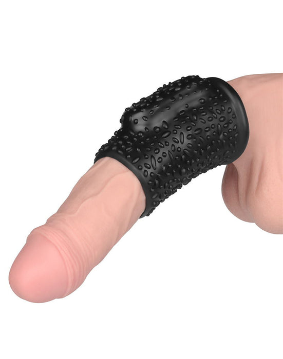 LoveToy - Drip Knights Ring - Vibrerende Penis Sleeve - Ø 3,7 cm - Zwart-Erotiekvoordeel.nl