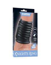 LoveToy - Spiral Knights Ring - Vibrerende Penis Sleeve - Ø 3,7 cm - Zwart-laced-up.nl