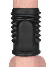 LoveToy - Spiral Knights Ring - Vibrerende Penis Sleeve - Ø 3,7 cm - Zwart-laced-up.nl