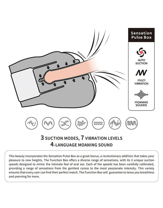 LoveToy - Streetgirls Sensation Pulse - Lily - Vibrerende en Zuigende Masturbator - Bruin-Erotiekvoordeel.nl