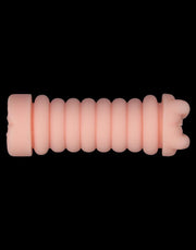 LoveToy - Virgin-Skin Blowout - Dubbelzijdige Stroker Masturbator - Vagina en Anus - Lichte Huidskleur-laced-up.nl