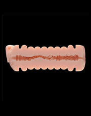 LoveToy - Virgin-Skin Blowout - Dubbelzijdige Stroker Masturbator - Vagina en Anus - Lichte Huidskleur-laced-up.nl