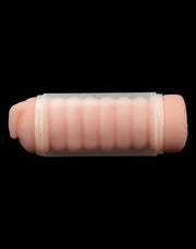 LoveToy - Virgin-Skin Blowout - Dubbelzijdige Stroker Masturbator - Vagina en Anus - Lichte Huidskleur-laced-up.nl