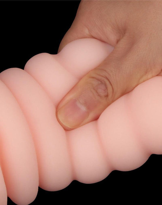 LoveToy - Virgin-Skin Blowout - Dubbelzijdige Stroker Masturbator - Vagina en Anus - Lichte Huidskleur-Erotiekvoordeel.nl