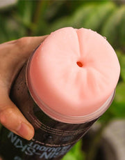 LoveToy - Virgin-Skin Blowout - Dubbelzijdige Stroker Masturbator - Vagina en Anus - Lichte Huidskleur-laced-up.nl