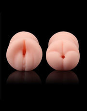 LoveToy - Virgin-Skin Blowout - Dubbelzijdige Stroker Masturbator - Vagina en Ass - Lichte Huidskleur-laced-up.nl