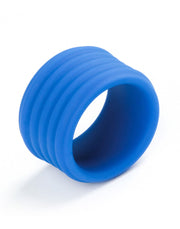 LoveToy - Pinnacle Pro - Deep Rib Grip Cockring - Blauw-laced-up.nl