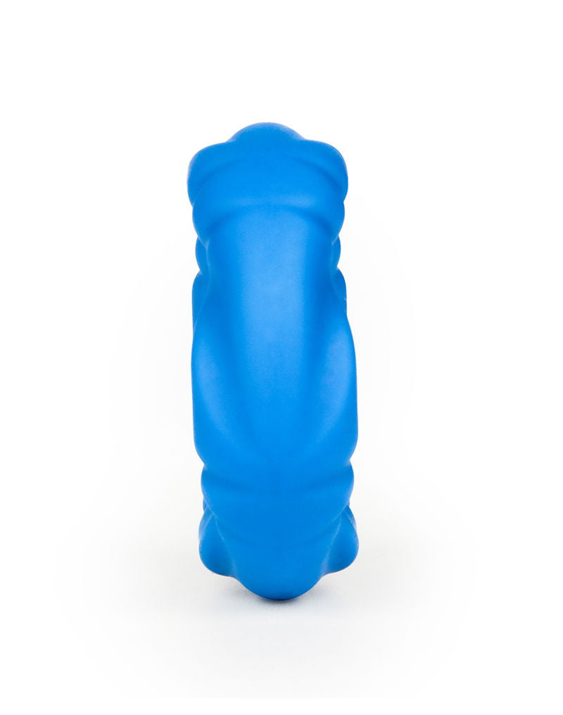 LoveToy - Pinnacle Pro - Ridge Bump Ball Stretcher Cockring - Blauw-laced-up.nl