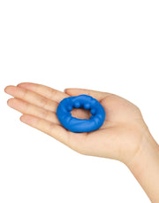 LoveToy - Pinnacle Pro - Ridge Bump Ball Stretcher Cockring - Blauw-laced-up.nl