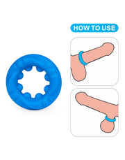 LoveToy - Pinnacle Pro - Ridge Bump Ball Stretcher Cockring - Blauw-laced-up.nl
