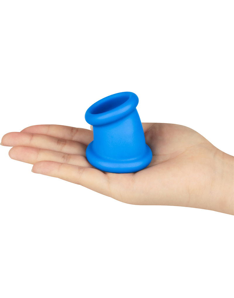 LoveToy - Pinnacle Pro - Tapered Squeeze Cockring - Blauw-laced-up.nl