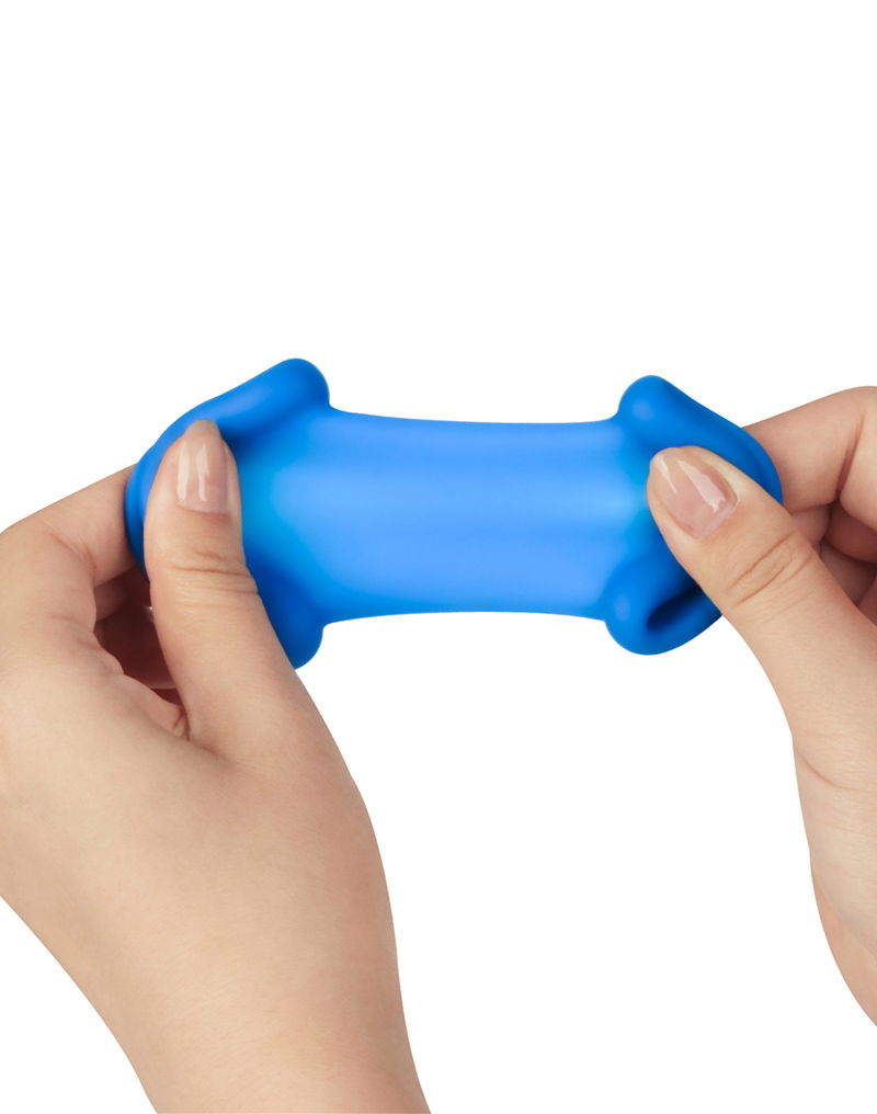 LoveToy - Pinnacle Pro - Tapered Squeeze Cockring - Blauw-laced-up.nl