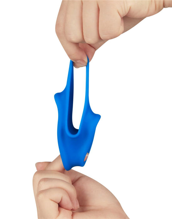 LoveToy - Pinnacle Pro - Trio Grip Enhancer Cockring - Blauw-Erotiekvoordeel.nl