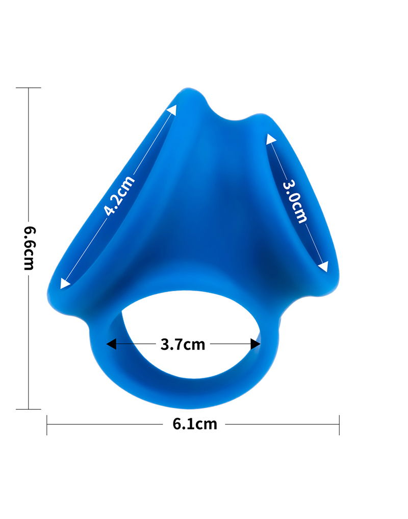 LoveToy - Pinnacle Pro - Trio Grip Enhancer Cockring - Blauw-laced-up.nl