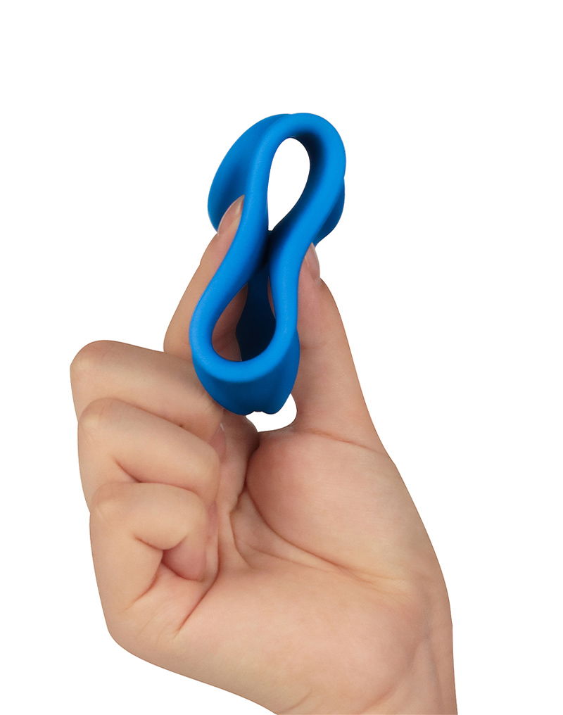 LoveToy - Pinnacle Pro - Trio Grip Enhancer Cockring - Blauw-laced-up.nl
