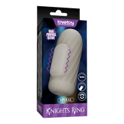 LoveToy - Knights Ring - Vibrerende Dual Purpose Sleeve - Spiraal - Wit-laced-up.nl