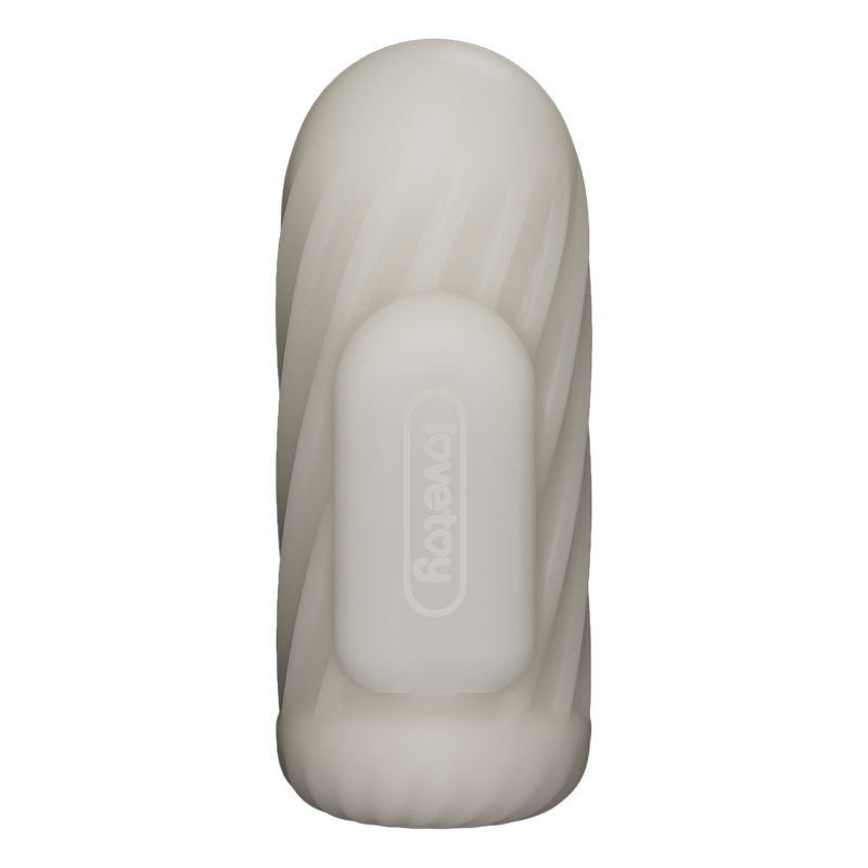 LoveToy - Knights Ring - Vibrerende Dual Purpose Sleeve - Spiraal - Wit-laced-up.nl