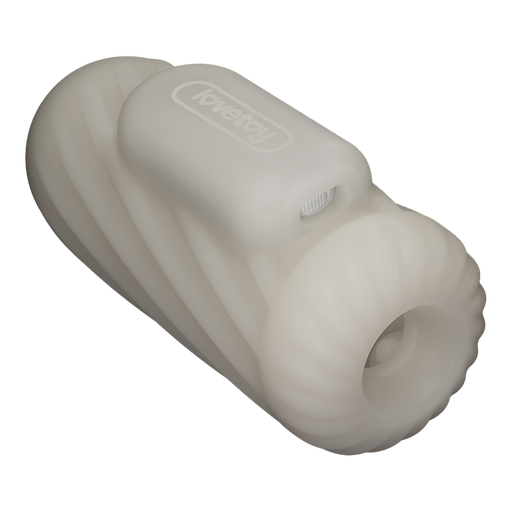 LoveToy - Knights Ring - Vibrerende Dual Purpose Sleeve - Spiraal - Wit-Erotiekvoordeel.nl