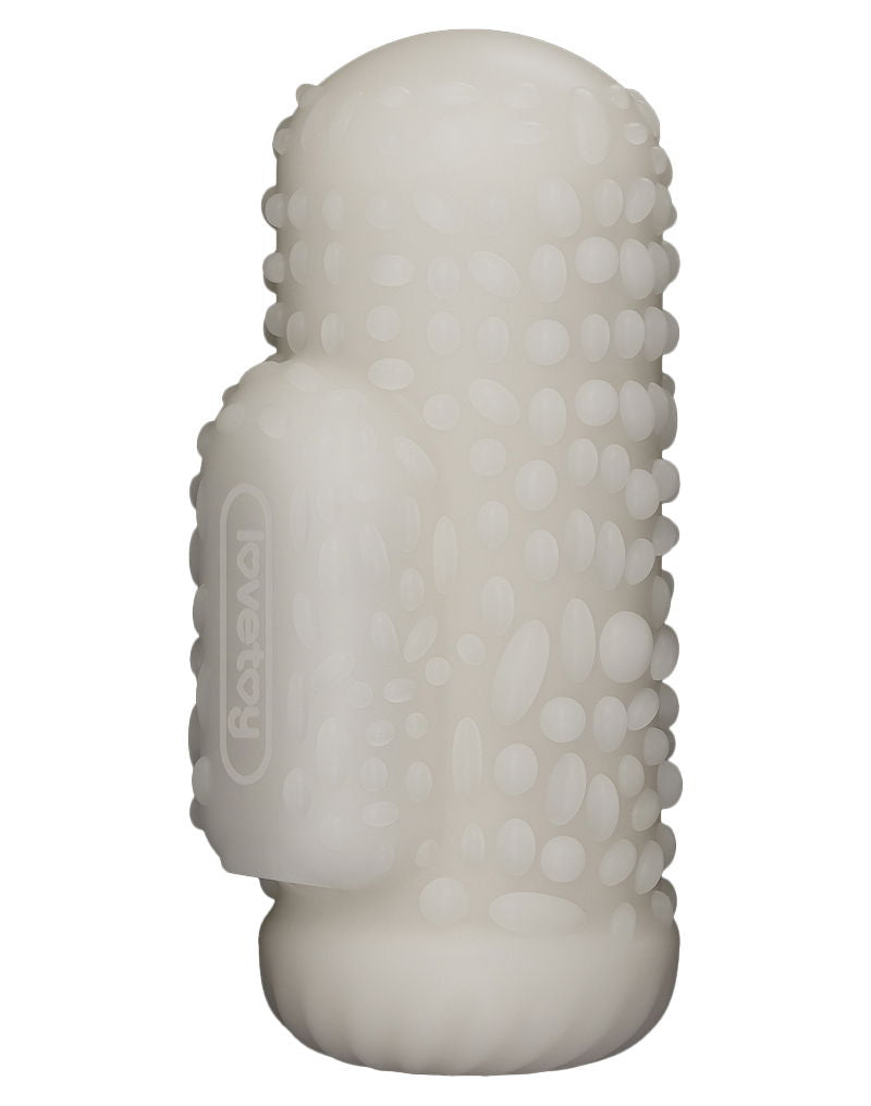 LoveToy - Knights Ring - Vibrerende Dual Purpose Sleeve - Drip - Wit-laced-up.nl