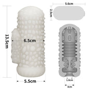 LoveToy - Knights Ring - Vibrerende Dual Purpose Sleeve - Drip - Wit-laced-up.nl