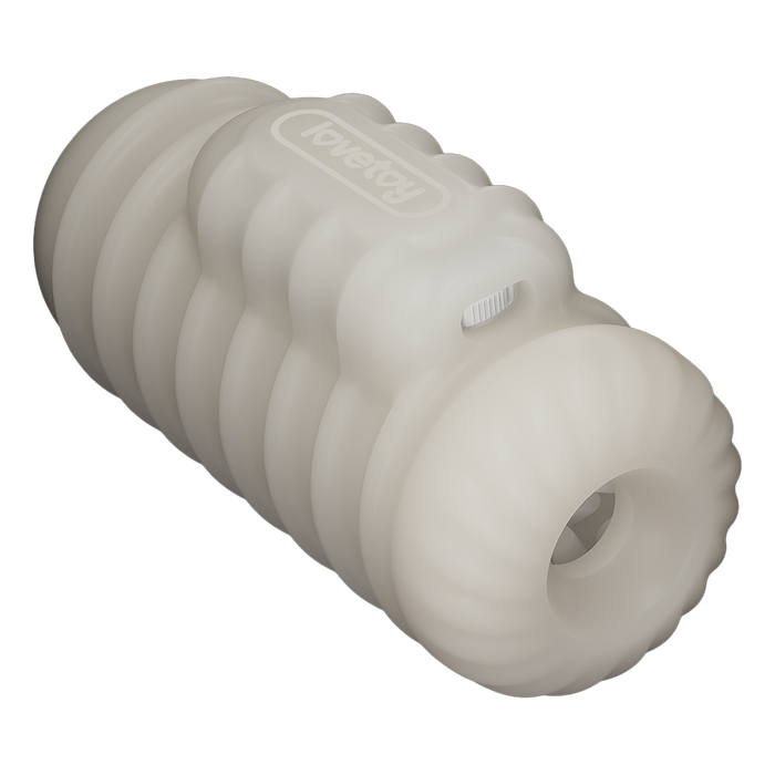 LoveToy - Knights Ring - Vibrerende Dual Purpose Sleeve - Golvend - Wit-Erotiekvoordeel.nl