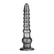 LoveToy - Vibrax Slider - Lange Vibrerende Anaal Dildo - 32 cm - Zilver-laced-up.nl