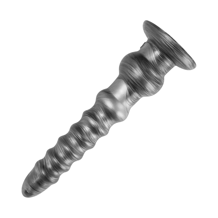 LoveToy - Vibrax Slider - Lange Vibrerende Anaal Dildo - 32 cm - Zilver-laced-up.nl