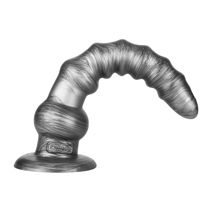 LoveToy - Vibrax Slider - Lange Vibrerende Anaal Dildo - 32 cm - Zilver-laced-up.nl