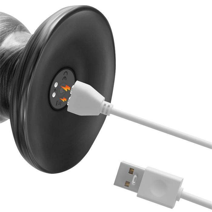 LoveToy - Vibrax Slider - Lange Vibrerende Anaal Dildo - 32 cm - Zilver-laced-up.nl