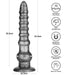 LoveToy - Vibrax Slider - Lange Vibrerende Anaal Dildo - 32 cm - Zilver-laced-up.nl