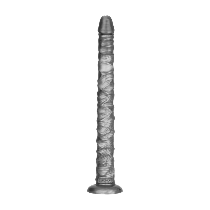 LoveToy - Vibrax Slider - Lange Vibrerende Anaal Dildo - 40,5 cm - Zilver-laced-up.nl