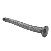 LoveToy - Vibrax Slider - Lange Vibrerende Anaal Dildo - 40,5 cm - Zilver-laced-up.nl