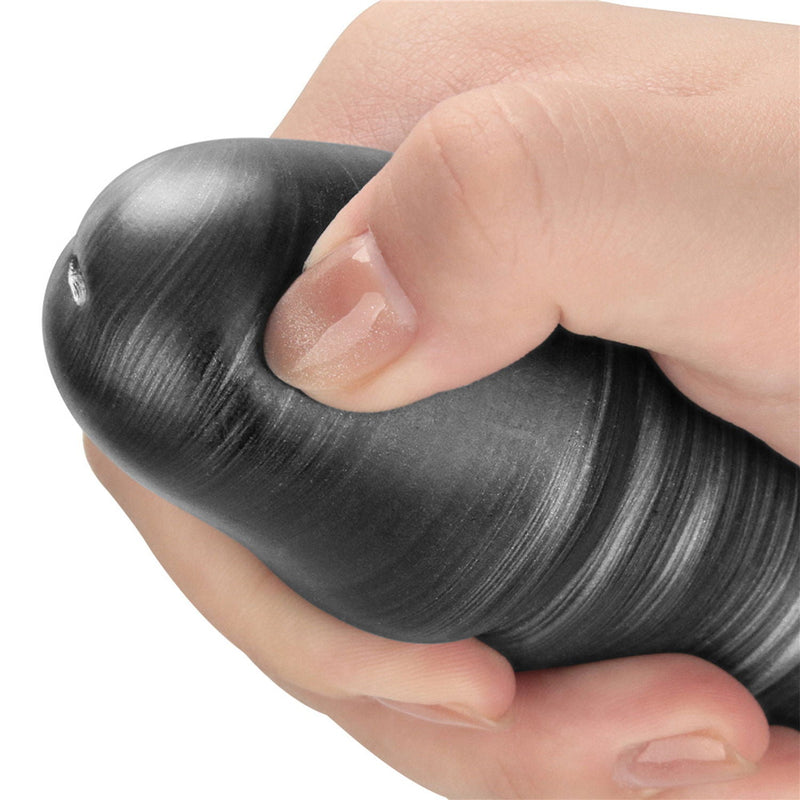 LoveToy - Vibrax Slider - Lange Vibrerende Anaal Dildo - 40,5 cm - Zilver-laced-up.nl
