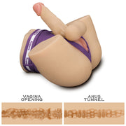 LoveToy - Streetgirl's Dual Motor Sensation Pulse Masturbator met Dildo - Beige-laced-up.nl