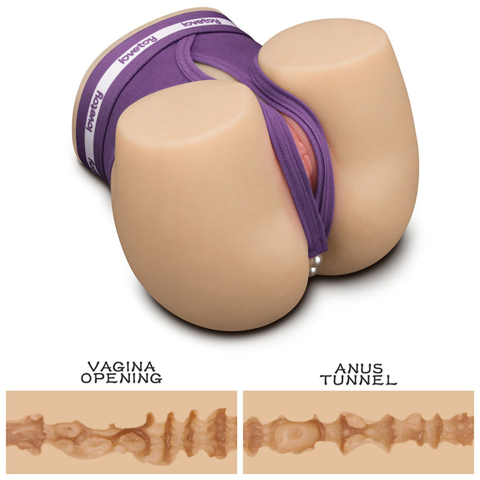 LoveToy Dual Motor Masturbator - Vagina & Anus - 7 Vibratiestanden-Erotiekvoordeel.nl