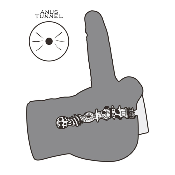 LoveToy - Streetgirl's 14 Masturbator met Buigbare Dildo - Beige-Erotiekvoordeel.nl