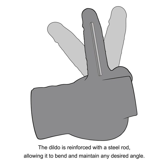 LoveToy - Streetgirl's 14 Masturbator met Buigbare Dildo - Beige-Erotiekvoordeel.nl